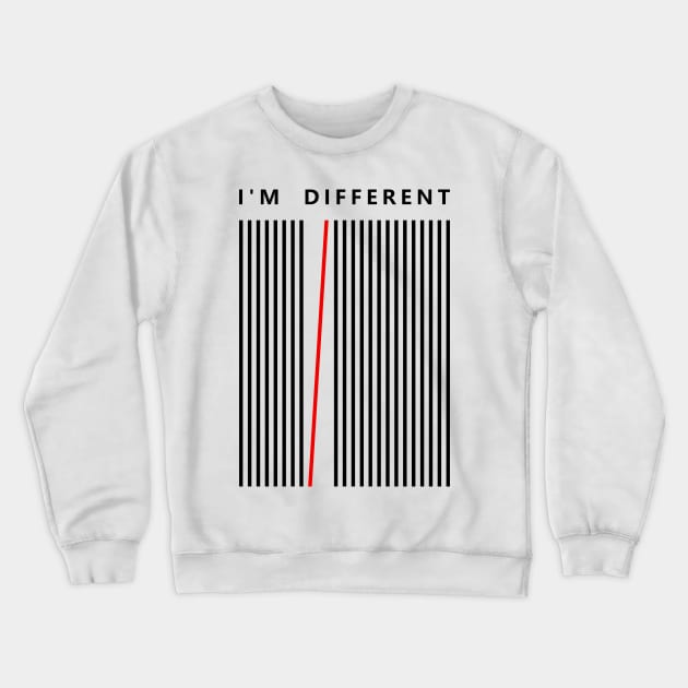 I'm Different Crewneck Sweatshirt by Mako Design 